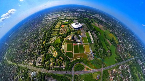 Aerial view of the club grounds