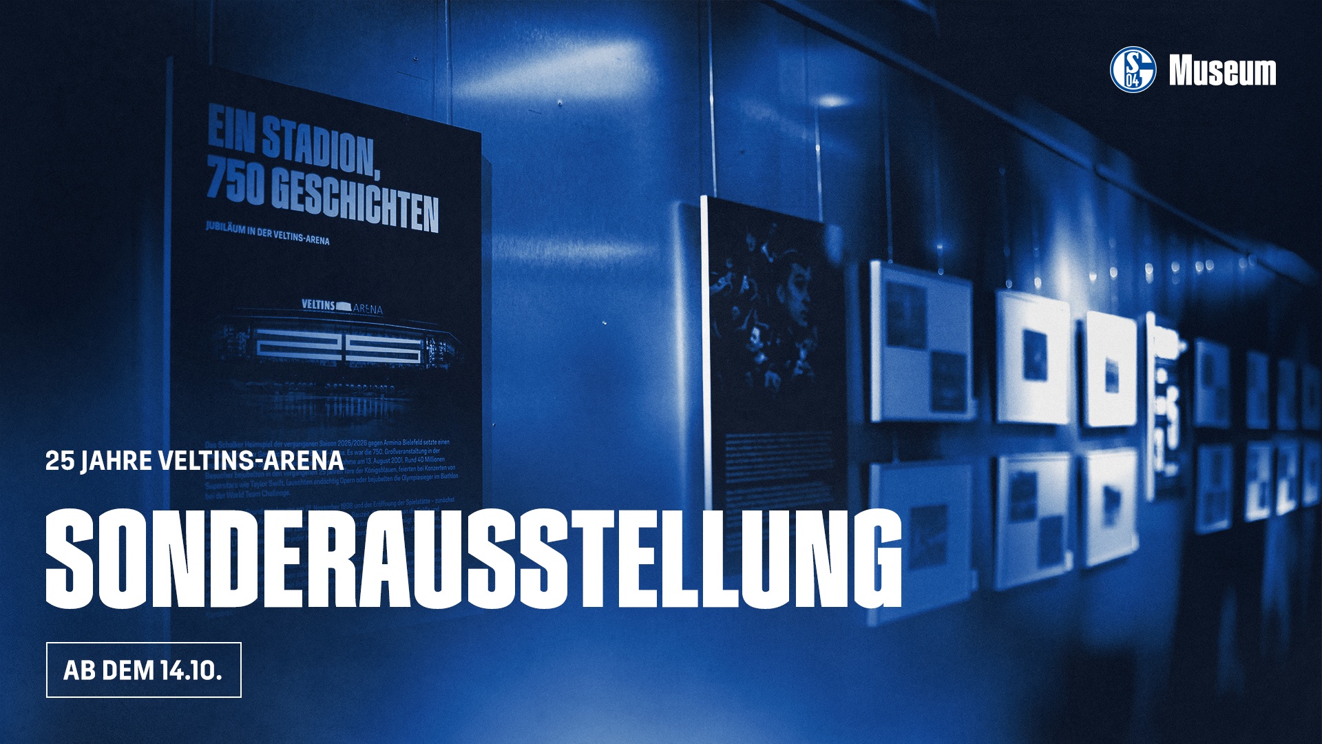 Promotional graphic for the special exhibition at the Schalke Museum.